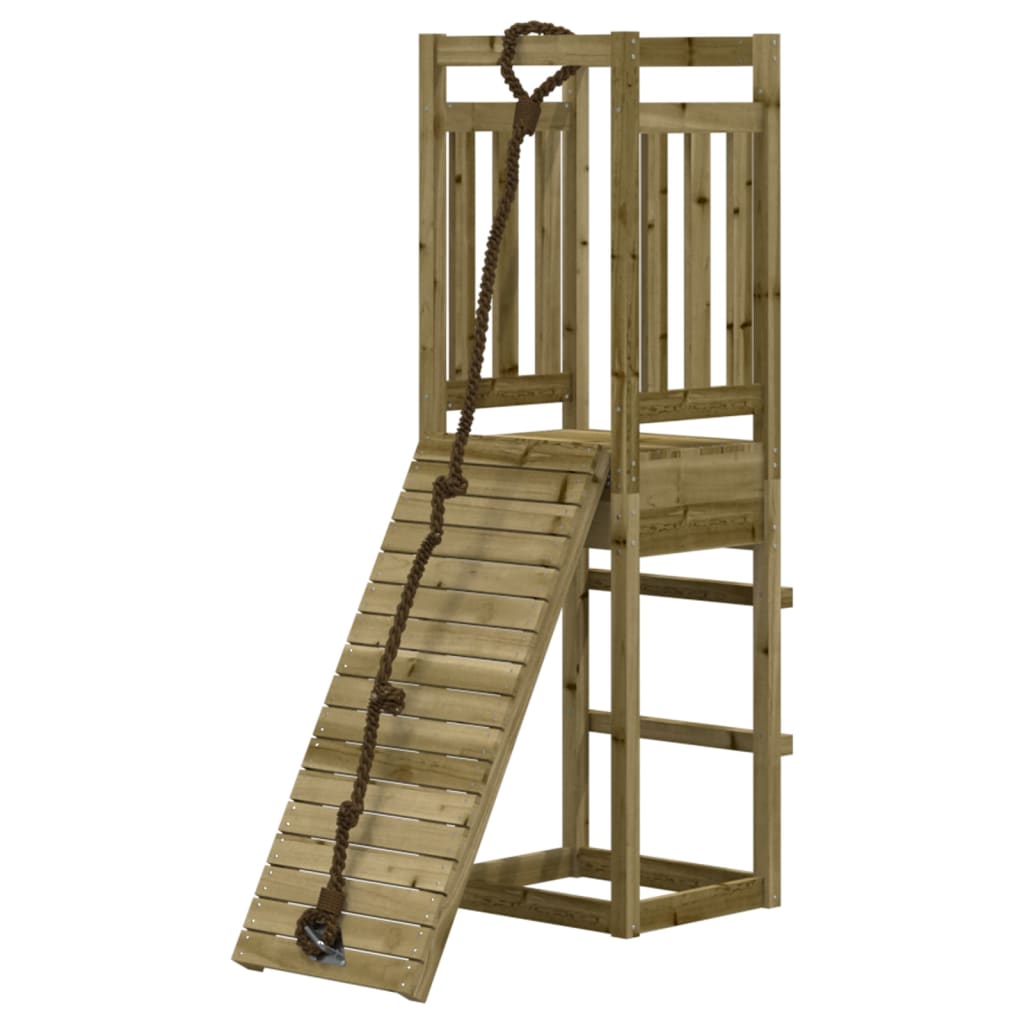 VidaXL Playhouse avec mur d'escalade en bois de pin imprégné