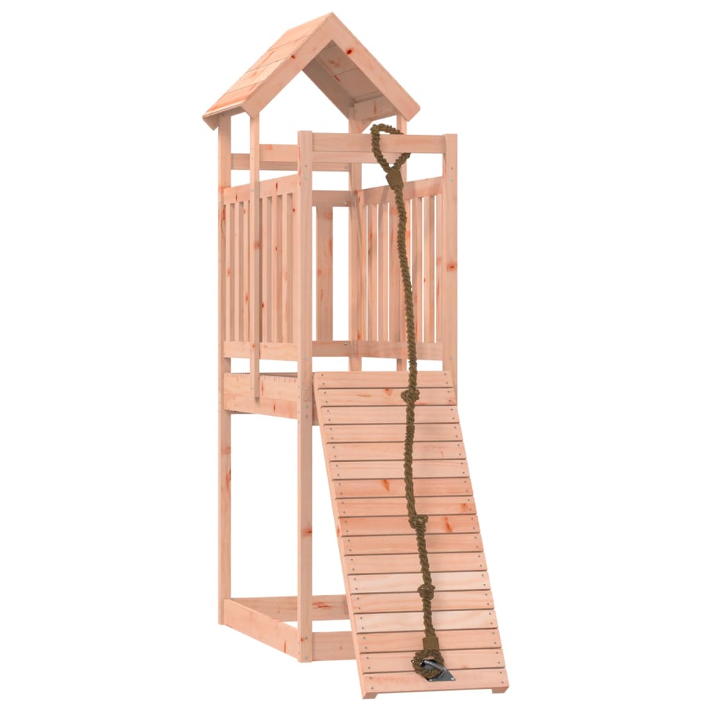 VidaXL Playhouse avec mur d'escalade en bois de Douglas massif