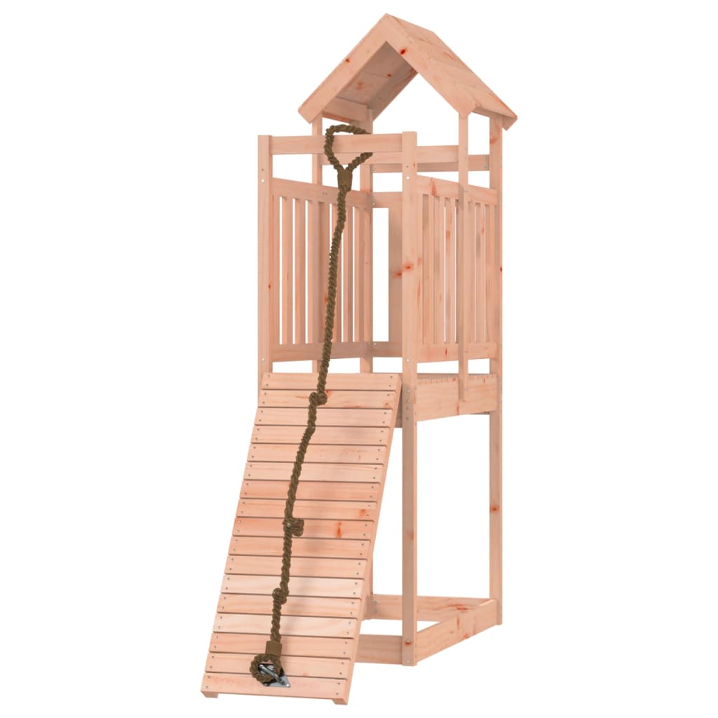 VidaXL Playhouse avec mur d'escalade en bois de Douglas massif