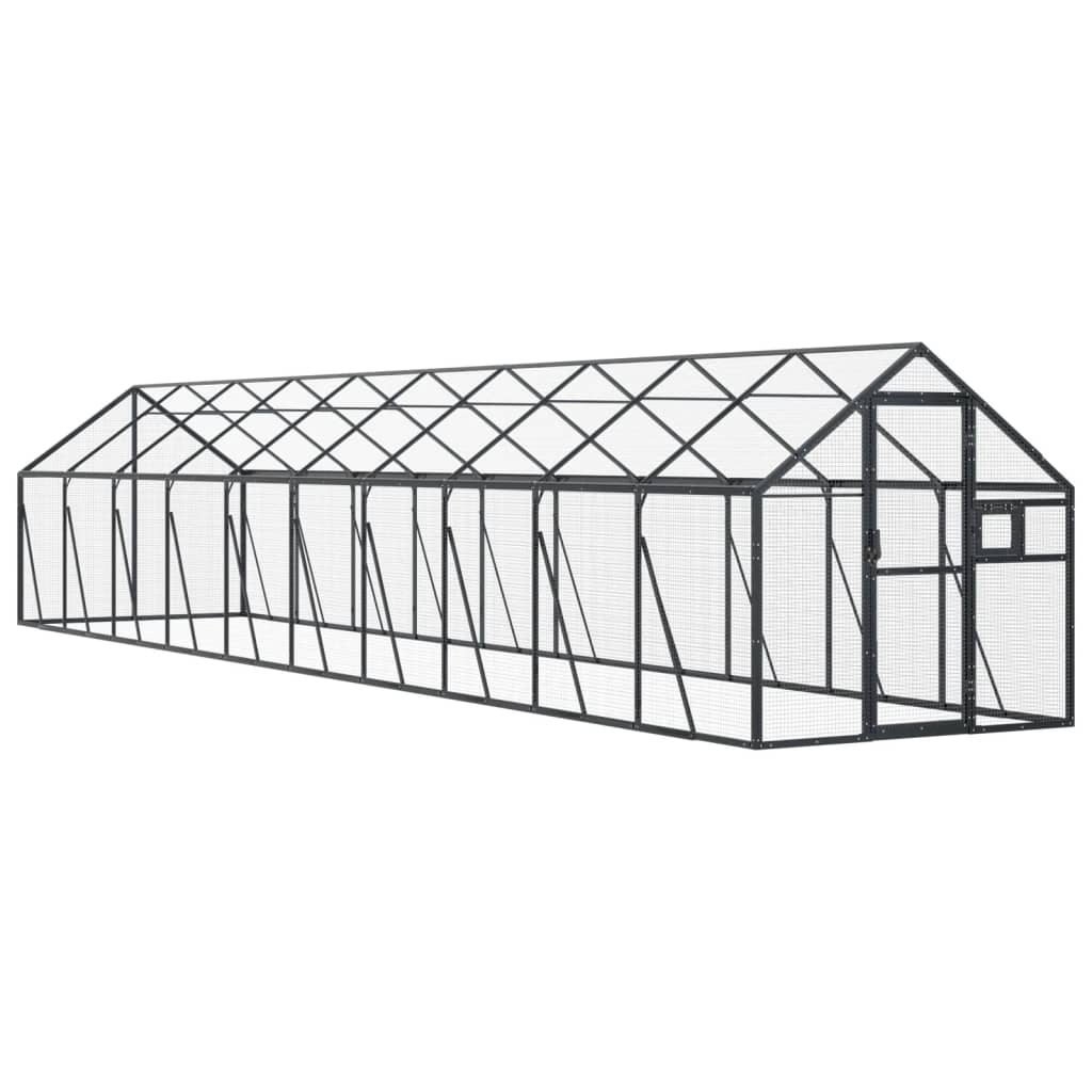 VidaXL Volière 1,79x2x1,85 m aluminium anthracite
