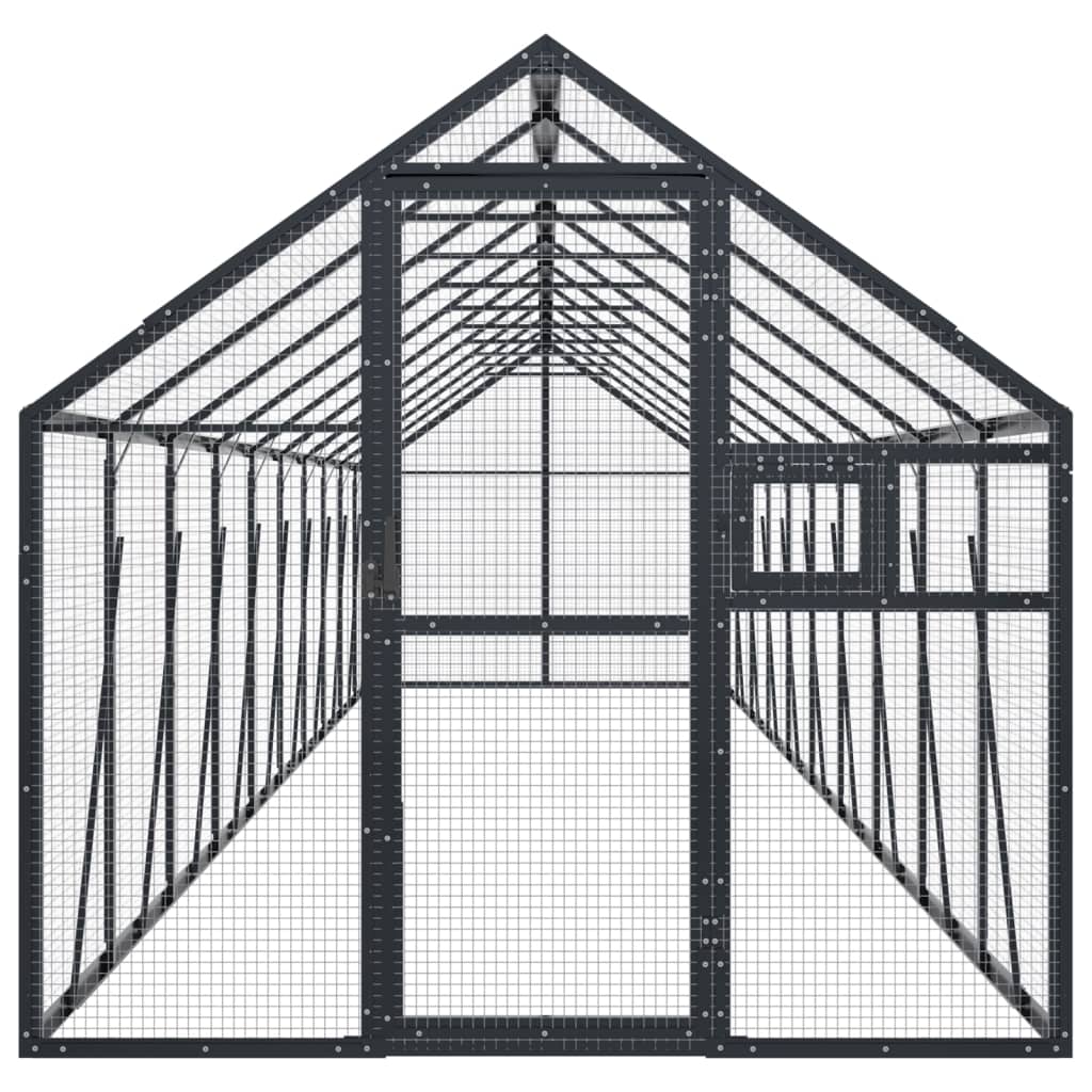 VidaXL Volière 1,79x2x1,85 m aluminium anthracite
