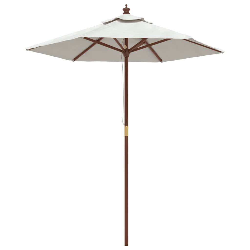 Parasol Vidaxl avec poteau en bois 196x231 cm couleur sable