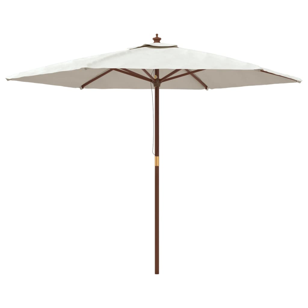 Parasol Vidaxx avec mât en bois 299x240 cm couleur sable