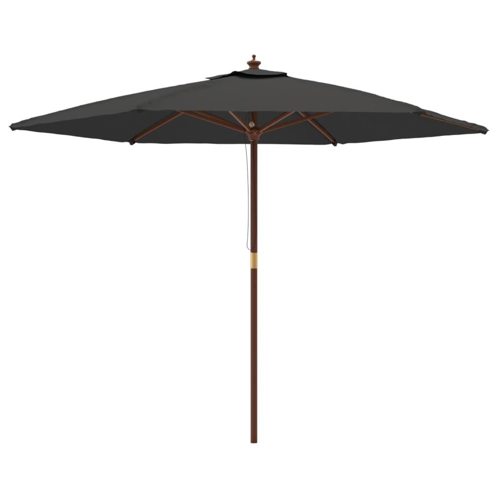 Parasol Vidaxx avec mât en bois 299x240 cm anthracite
