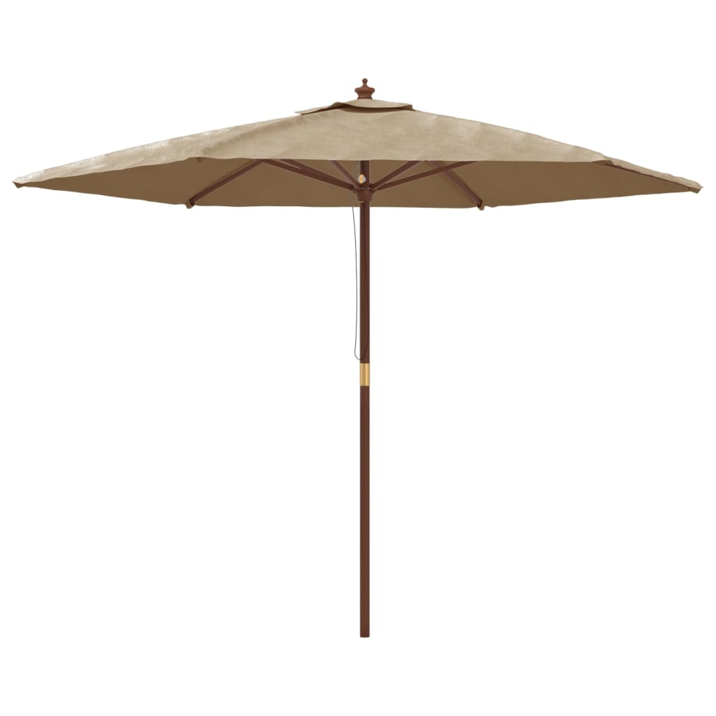 Parasol Vidaxx avec mât en bois 299x240 cm taupe