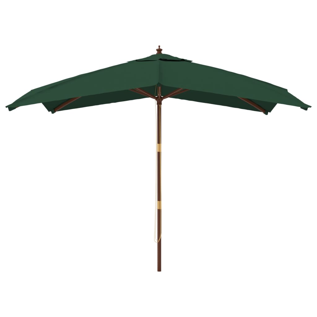 Parasol Vidaxx avec mât en bois 300x300x273 cm vert