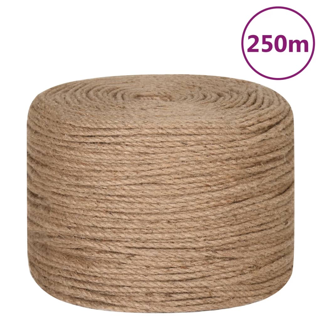 Corde Vidaxxl 250 m de long jute 8 mm d'épaisseur
