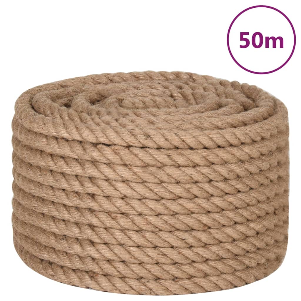 Corde Vidaxl 50 m de long jute 16 mm d'épaisseur