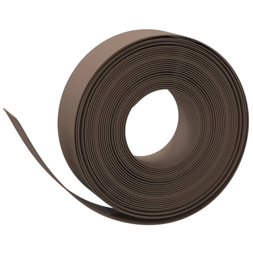 Vidaxl bordure de jardin 10 m 15 cm polyéthylène marron