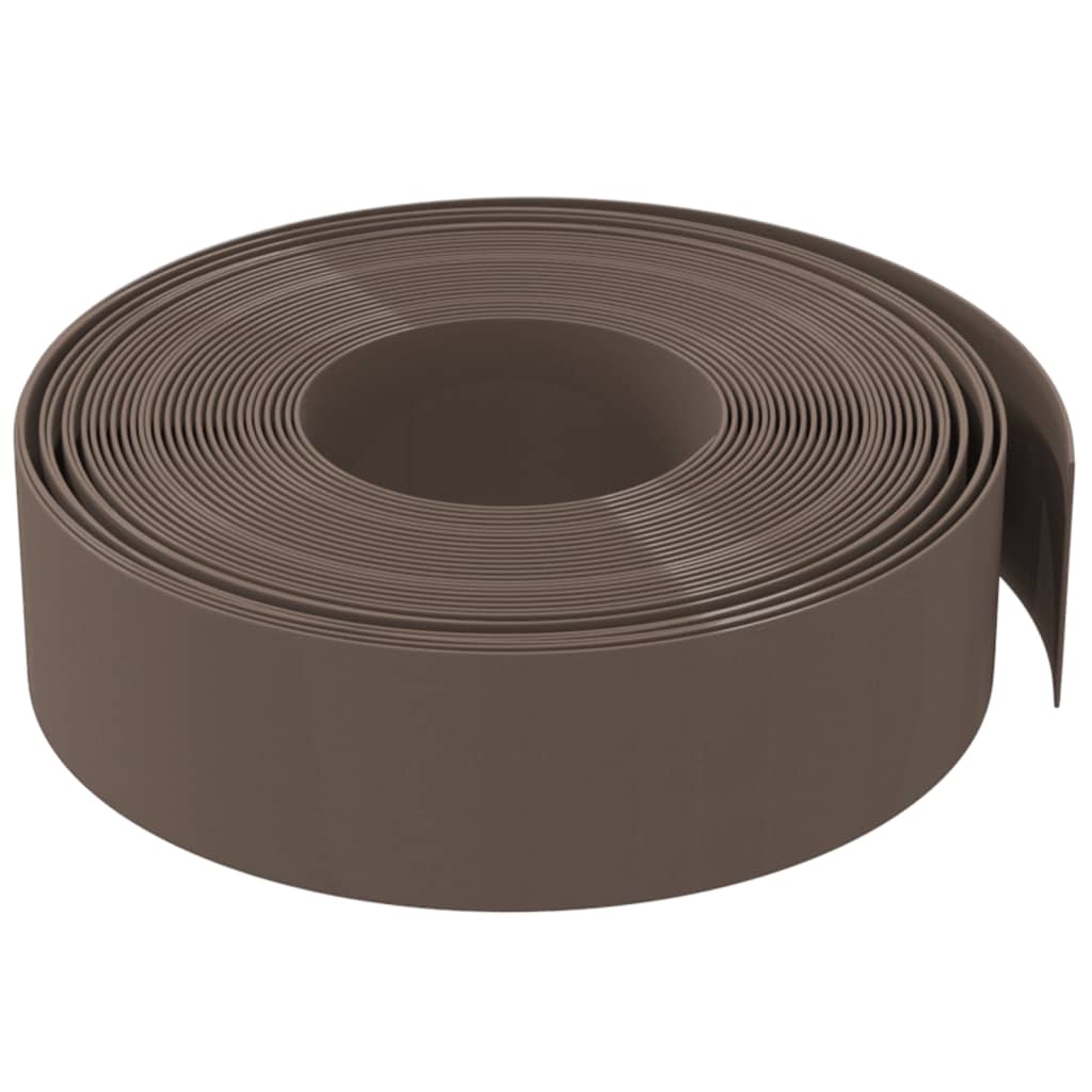 Vidaxl bordure de jardin 10 m 15 cm polyéthylène marron