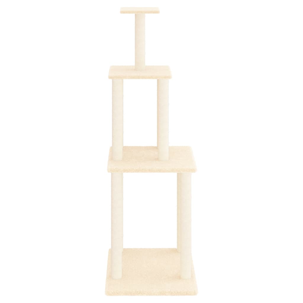 Vidaxl meuble pour chat avec griffoirs en sisal 149 cm couleur crème