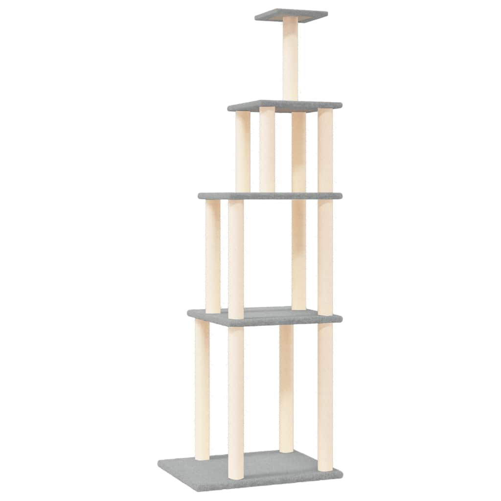 Vidaxl meuble pour chat avec griffoirs en sisal 183 cm gris clair