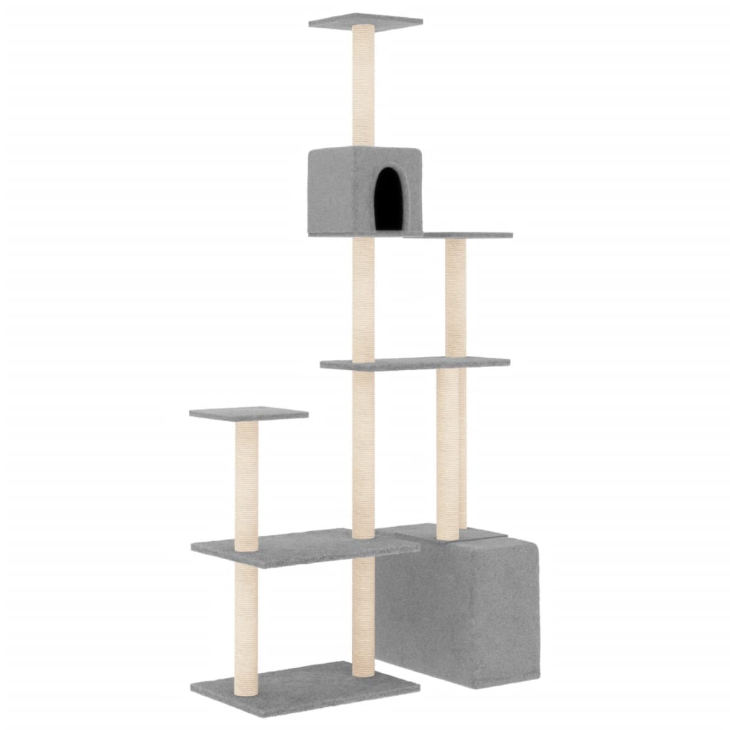 Vidaxl meuble pour chat avec griffoirs en sisal 180 cm gris clair