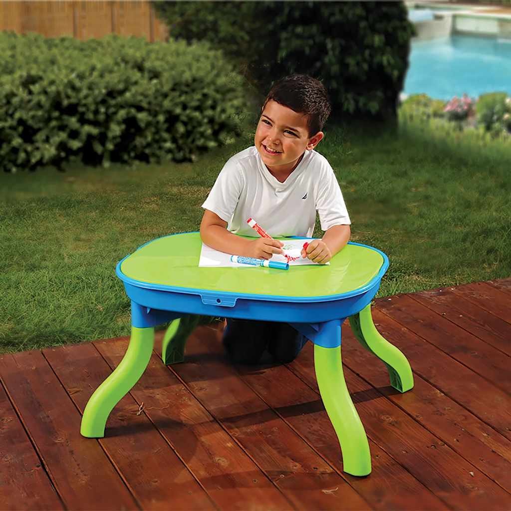 VidaXL table à eau de sable pour enfants 3-en-1 67,5x52x38 cm polypropylène