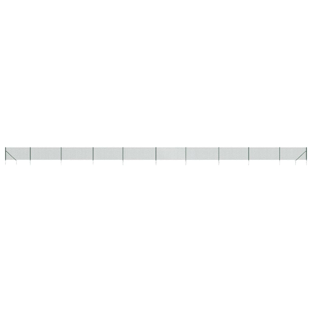Clôture grillagée Vidaxxl avec ancrages au sol 0,8x25 m vert