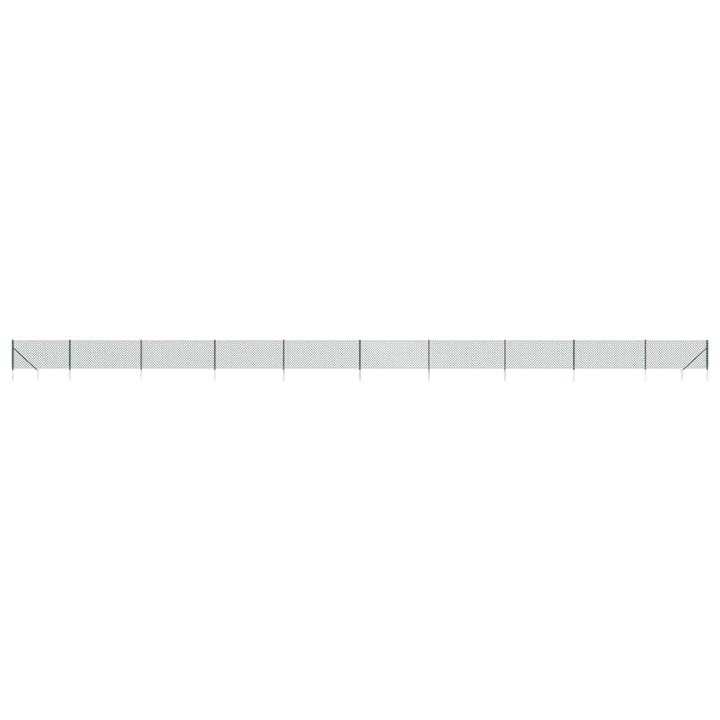 VidaXL Clôture grillagée avec ancrages au sol 1,1x25 m vert