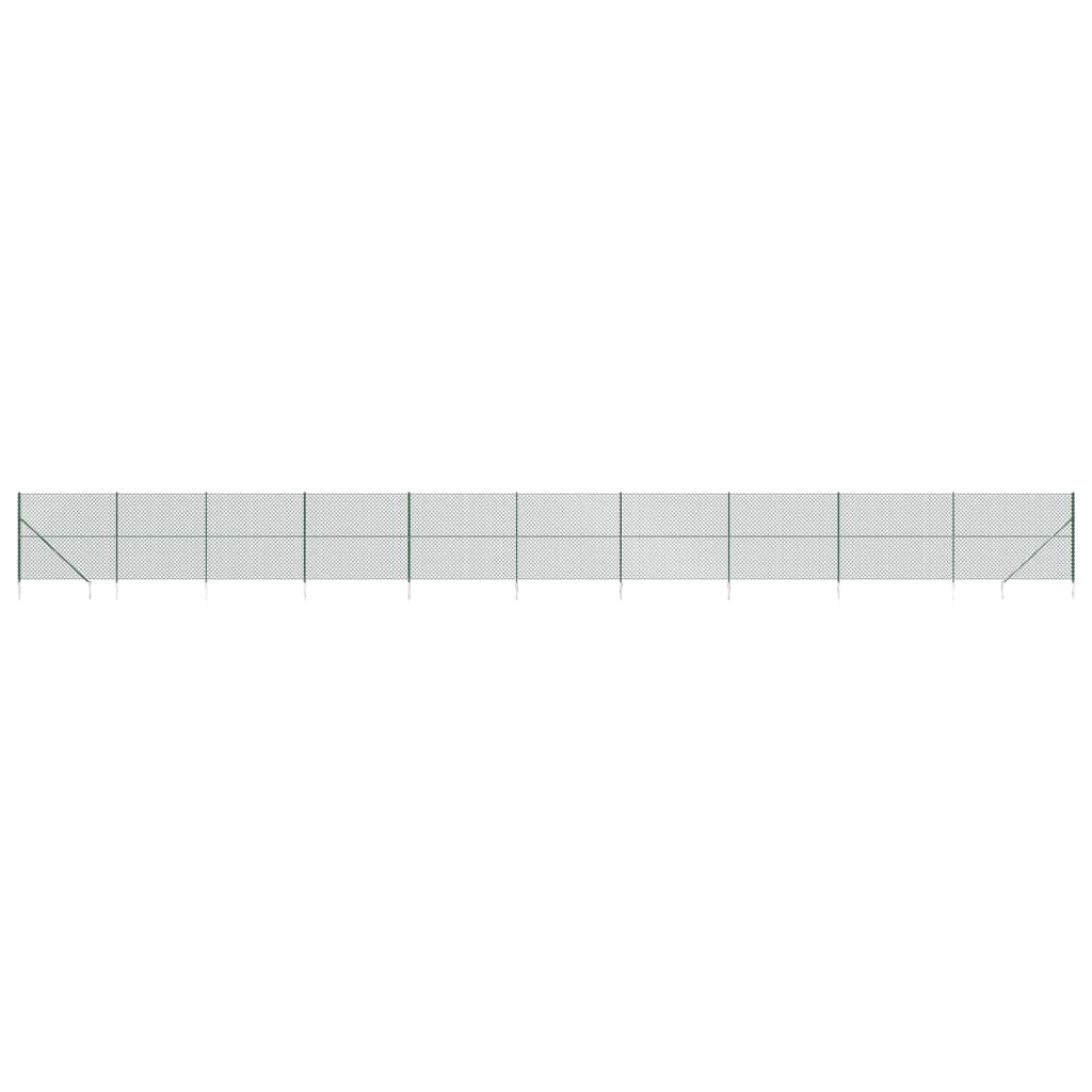 VidaXL Clôture grillagée avec ancrages au sol 1,4x25 m vert