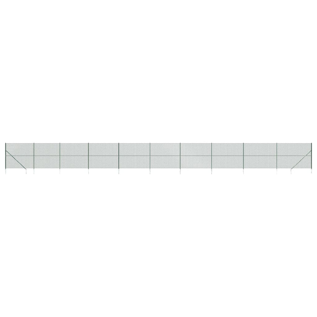 VidaXL Clôture grillagée avec ancrages au sol 2,2x25 m vert