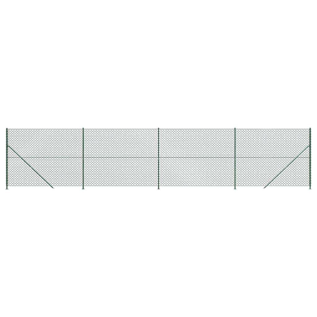 Clôture grillagée VidaXL avec bride 1,4x10 m vert