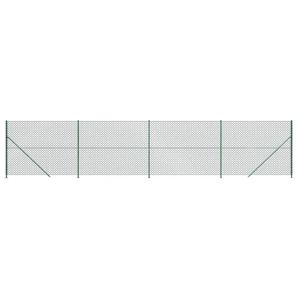Clôture grillagée VidaXL avec bride 1,8x10 m vert