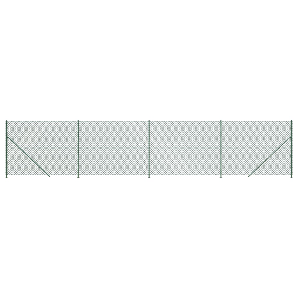 Clôture grillagée VidaXL avec bride 2,2x10 m vert