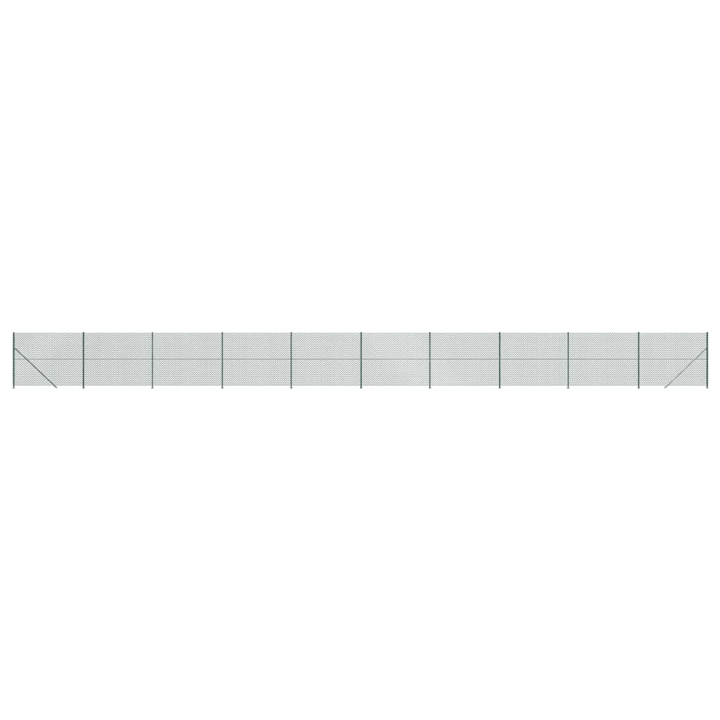 VidaXL Clôture grillagée avec bride 1,6x25 m vert