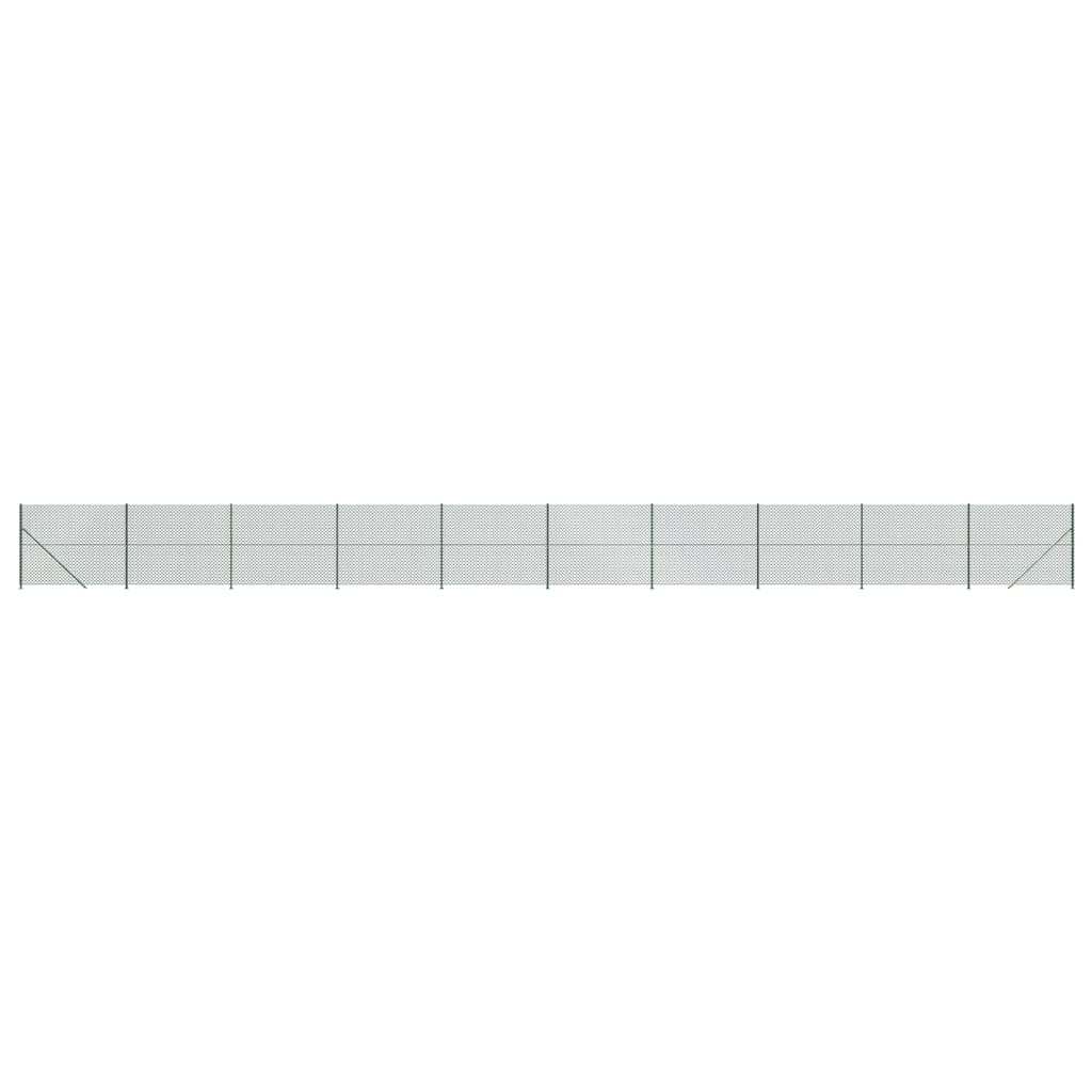 VidaXL Clôture grillagée avec bride 2x25 m vert