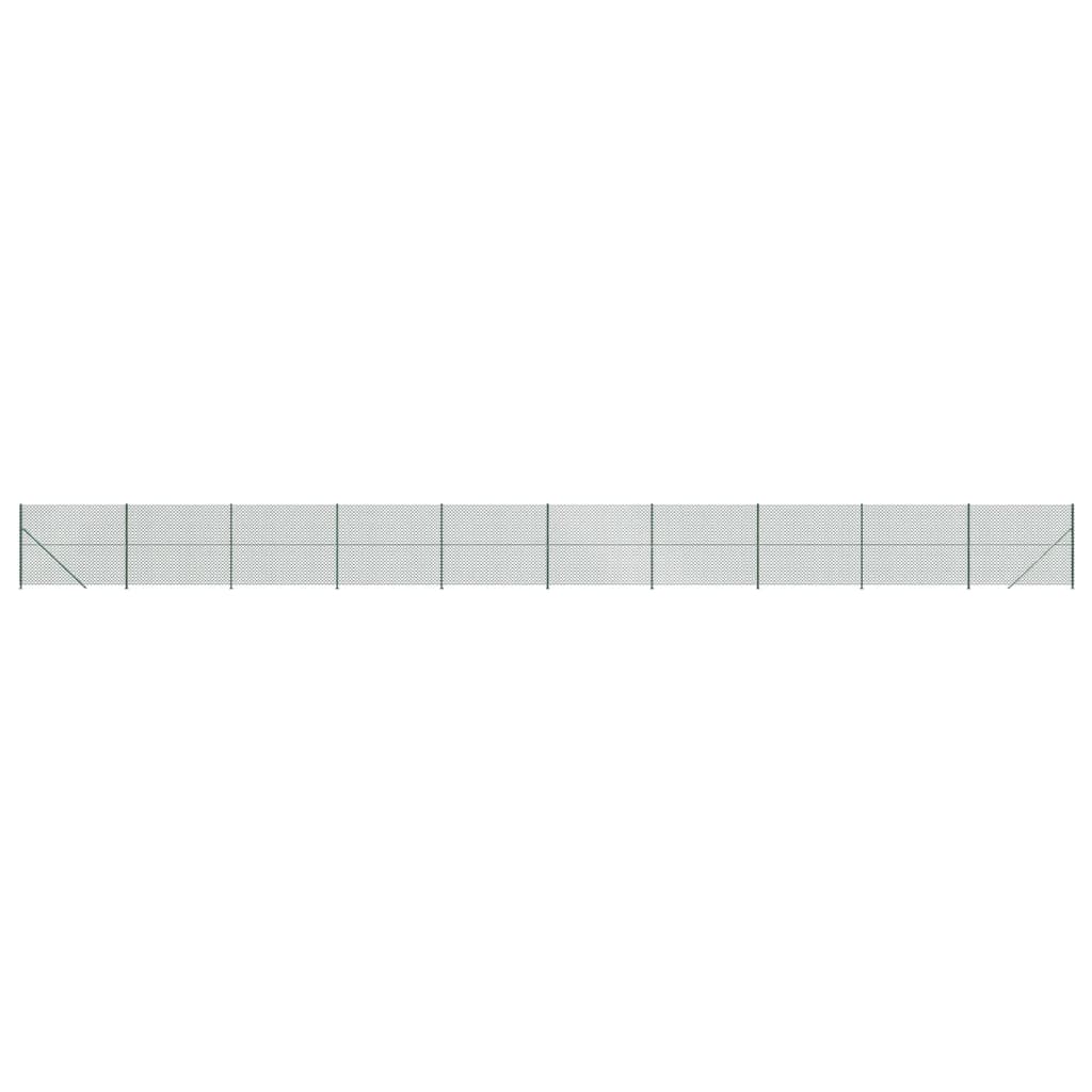 VidaXL Clôture grillagée avec bride 2,2x25 m vert