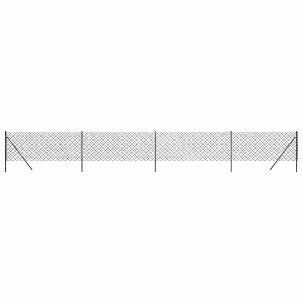 Clôture grillagée Vidaxl 1x10 m anthracite