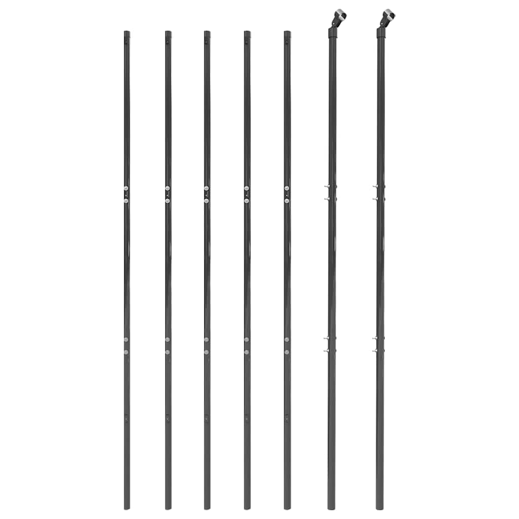Clôture grillagée Vidaxl 2x10 m anthracite