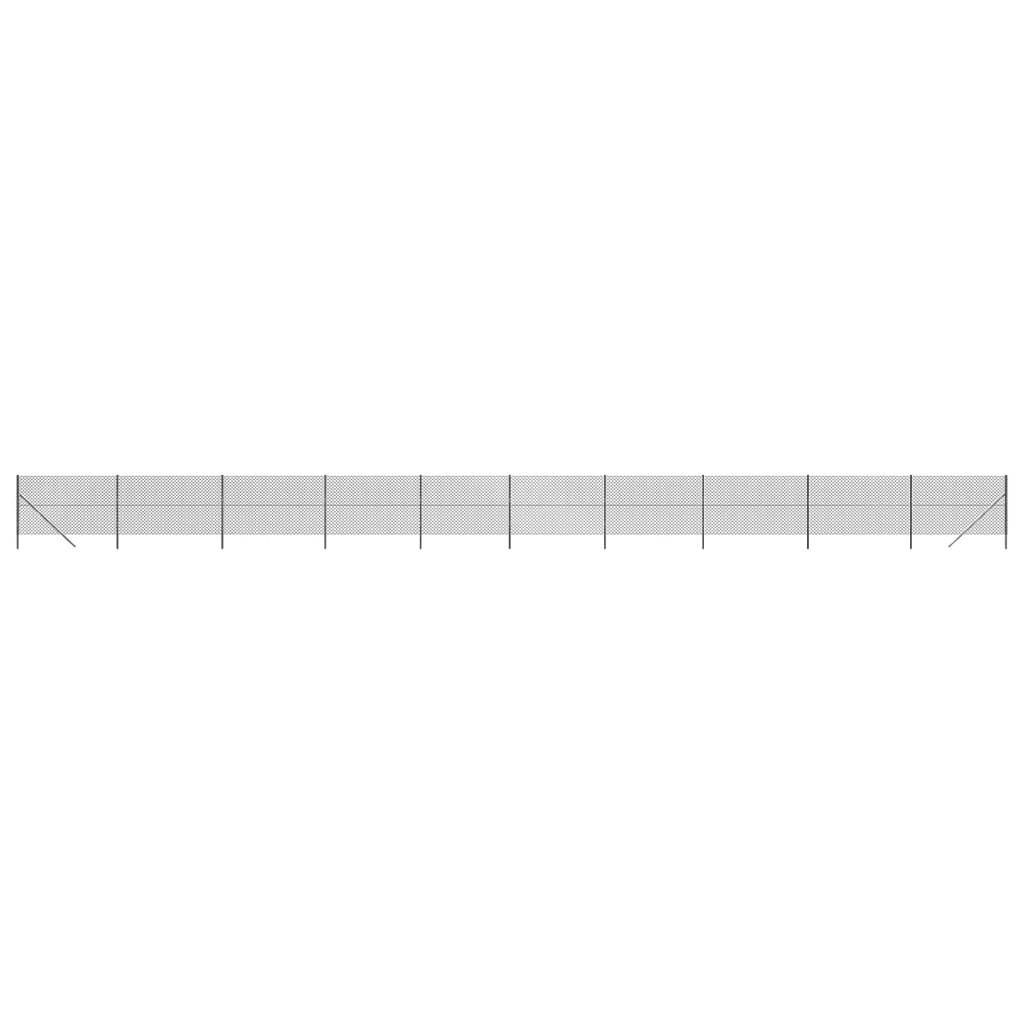 VidaXL Clôture grillagée 1,4x25 m anthracite