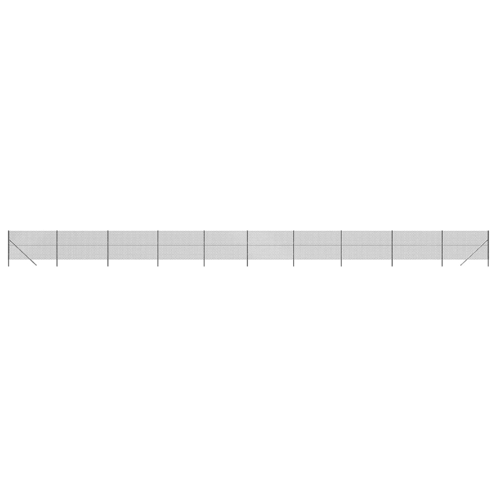VidaXL Clôture grillagée 1,8x25 m anthracite