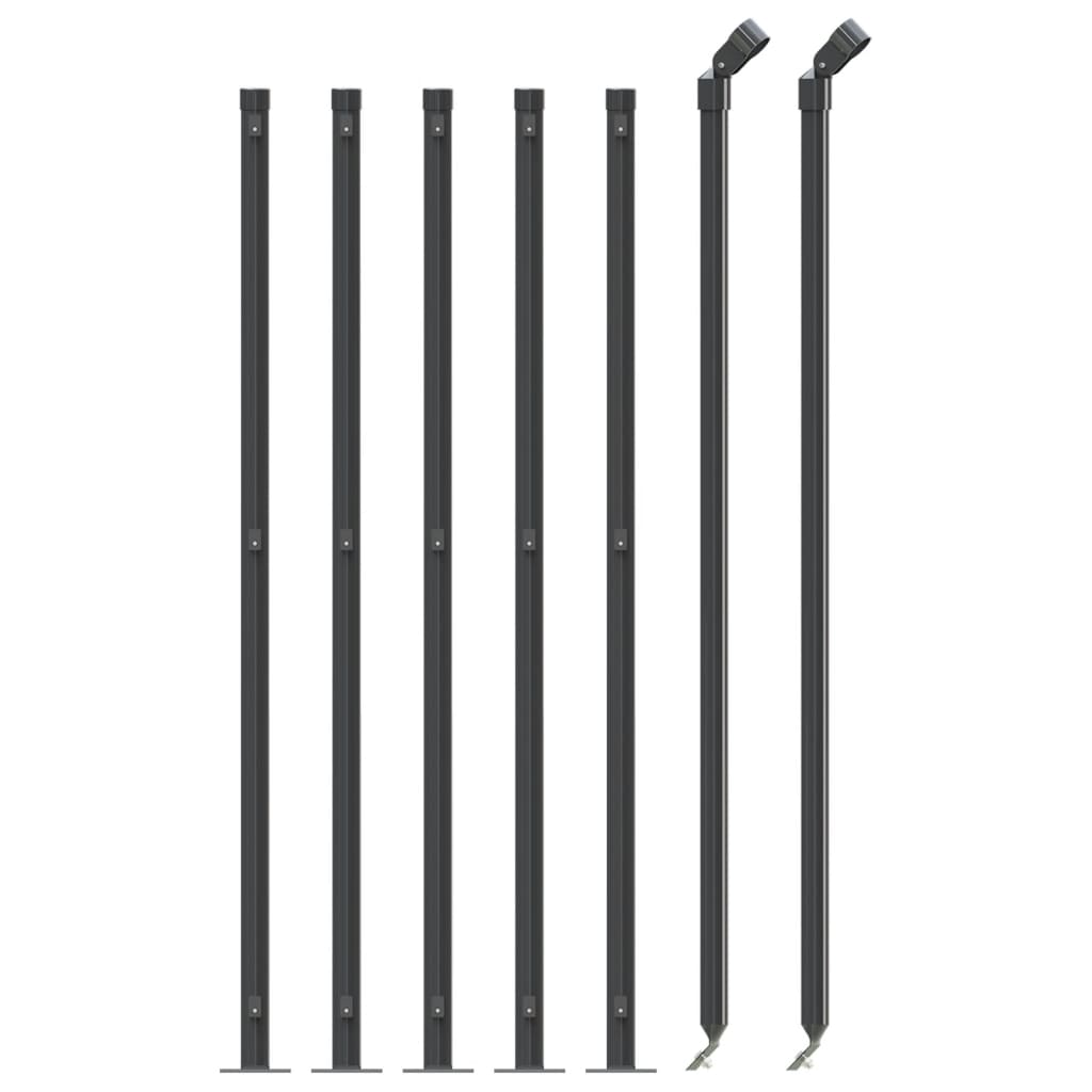Clôture grillagée Vidaxl avec bride 0,8x10 m anthracite