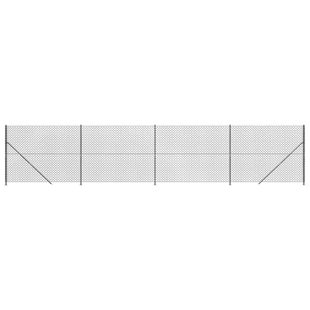 Clôture grillagée Vidaxl avec bride 1,6x10 m anthracite
