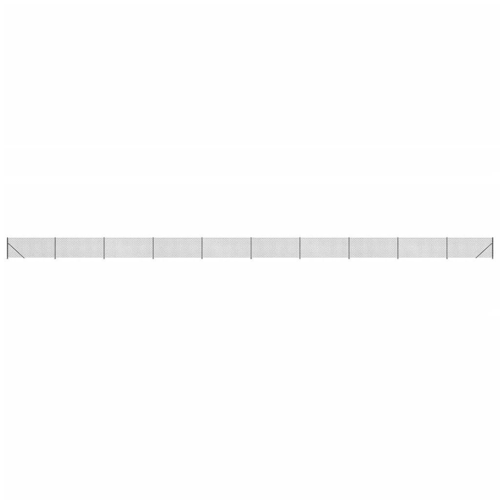 Clôture grillagée Vidaxl avec bride 1x25 m anthracite