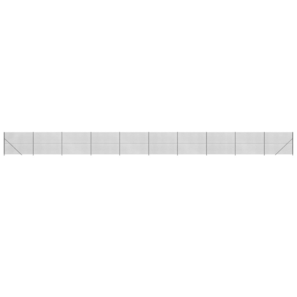 VidaXL Clôture grillagée avec bride 2x25 m anthracite