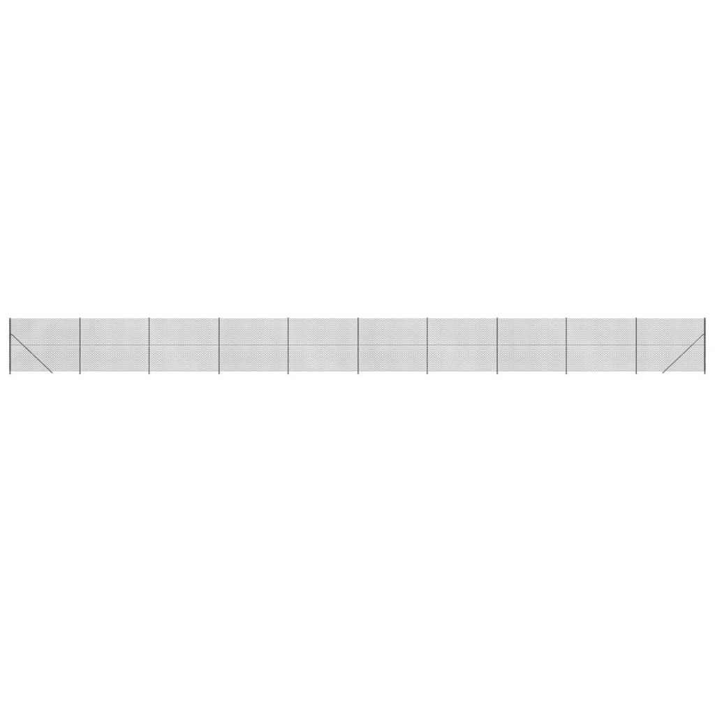 VidaXL Clôture grillagée avec bride 2,2x25 m anthracite