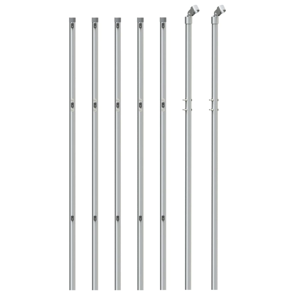 Clôture grillagée Vidaxx 0,8x10 m couleur argent