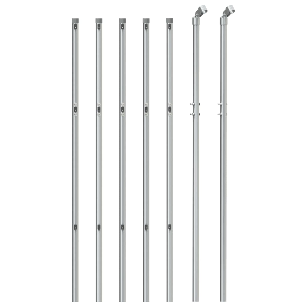 Clôture grillagée Vidaxxl 1x10 m couleur argent