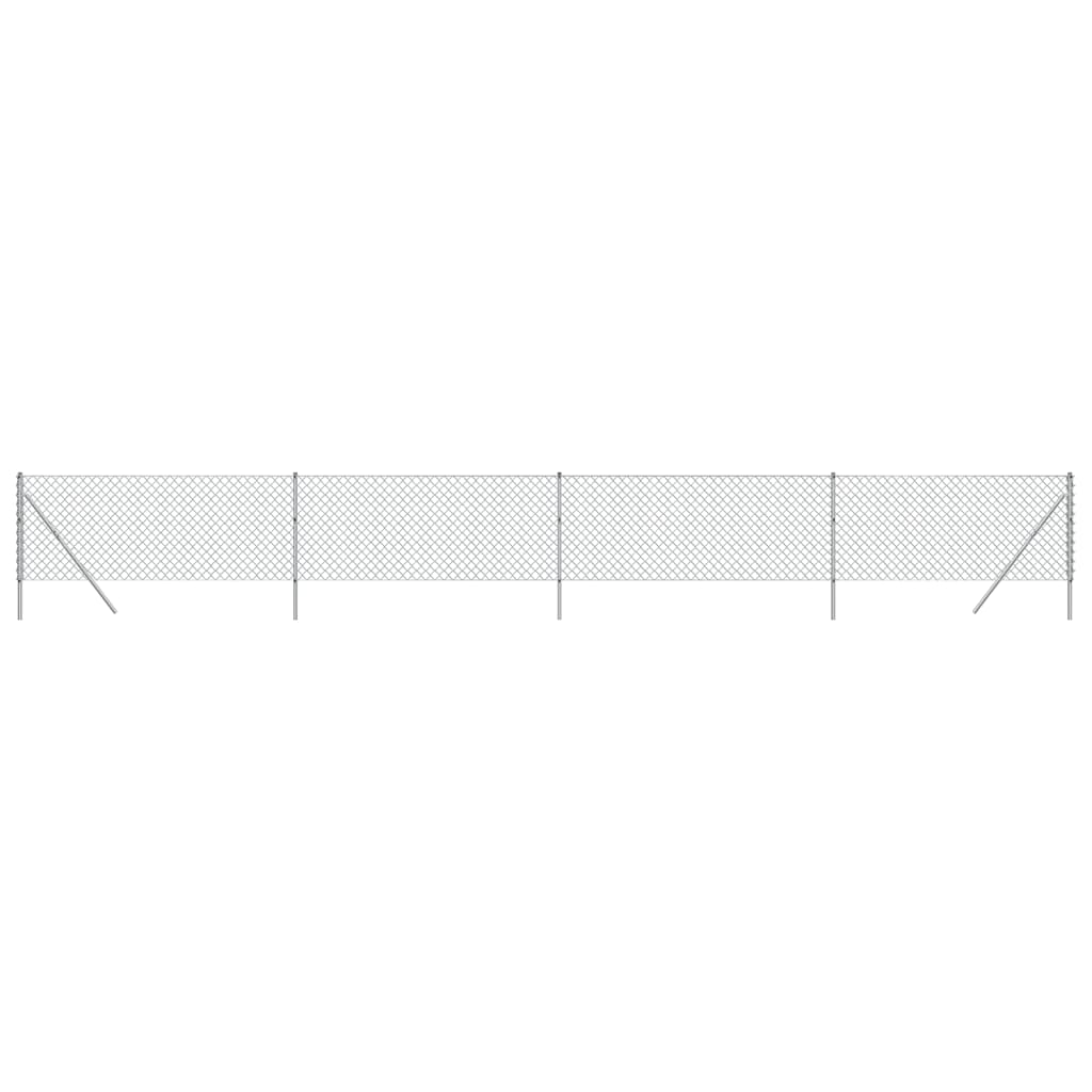 Clôture grillagée Vidaxx 1,1x10 m couleur argent