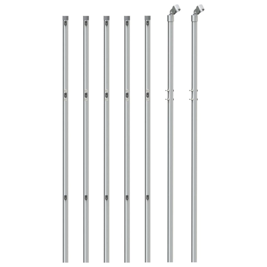 Clôture grillagée Vidaxx 1,1x10 m couleur argent