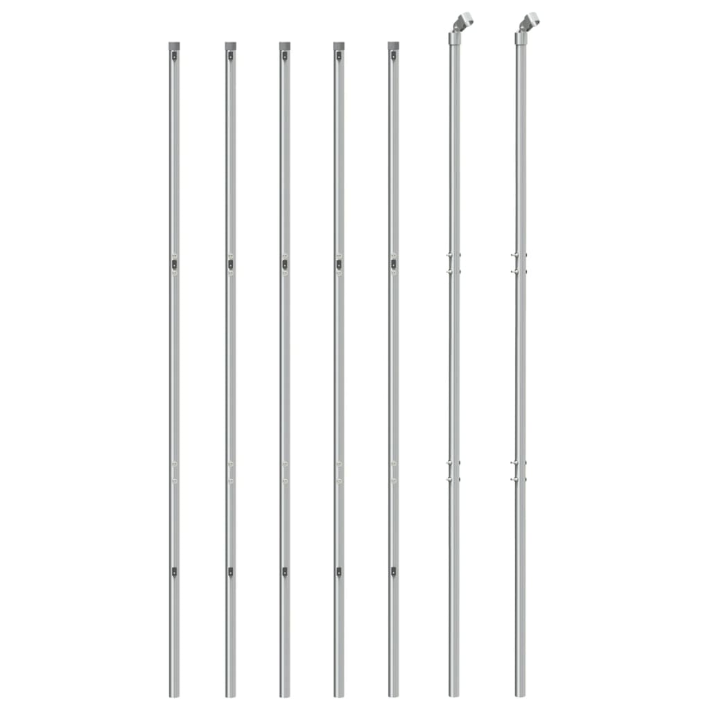 VidaXL Clôture grillagée 1,8x10 m couleur argent