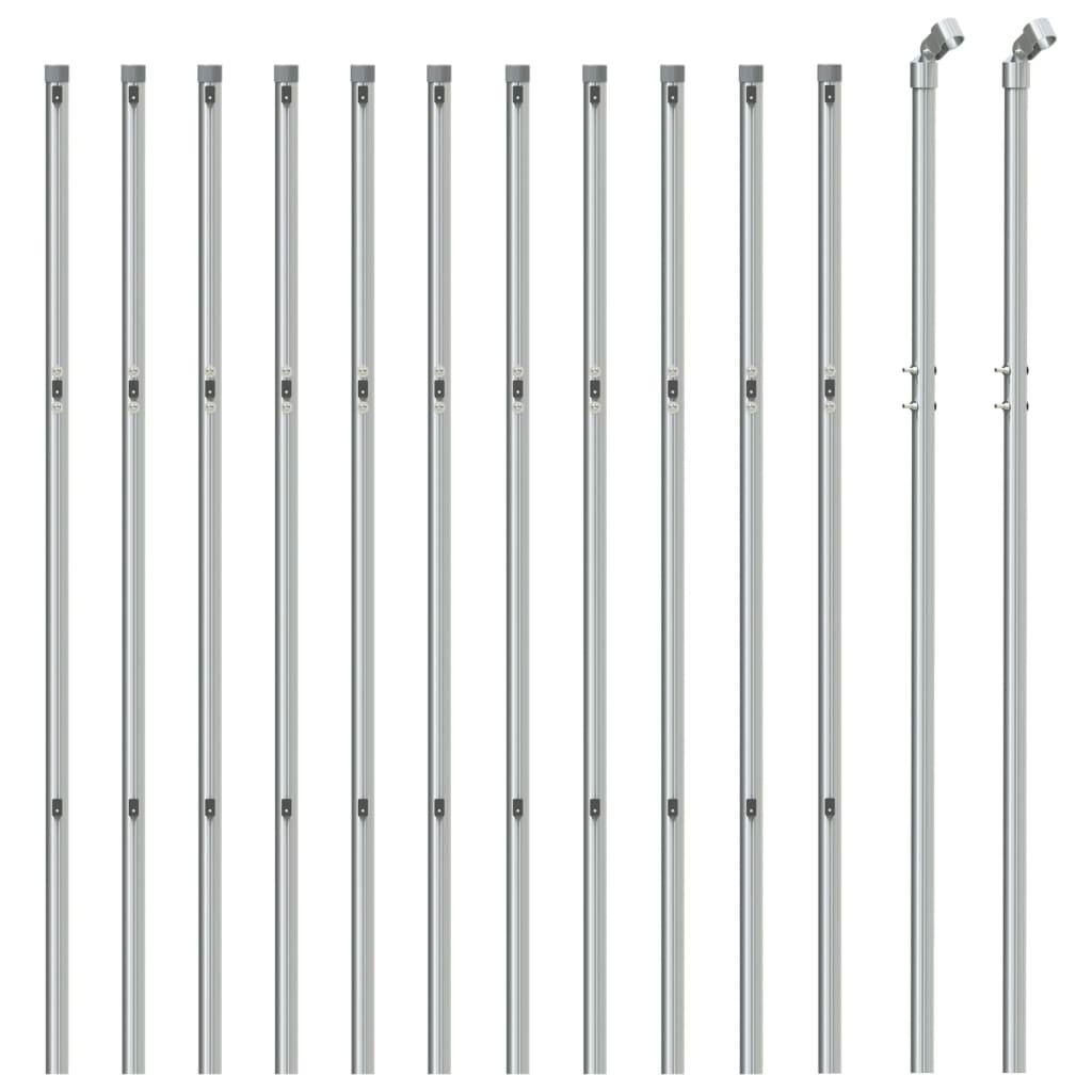 Clôture grillagée VidaXL 0,8x25 m couleur argent
