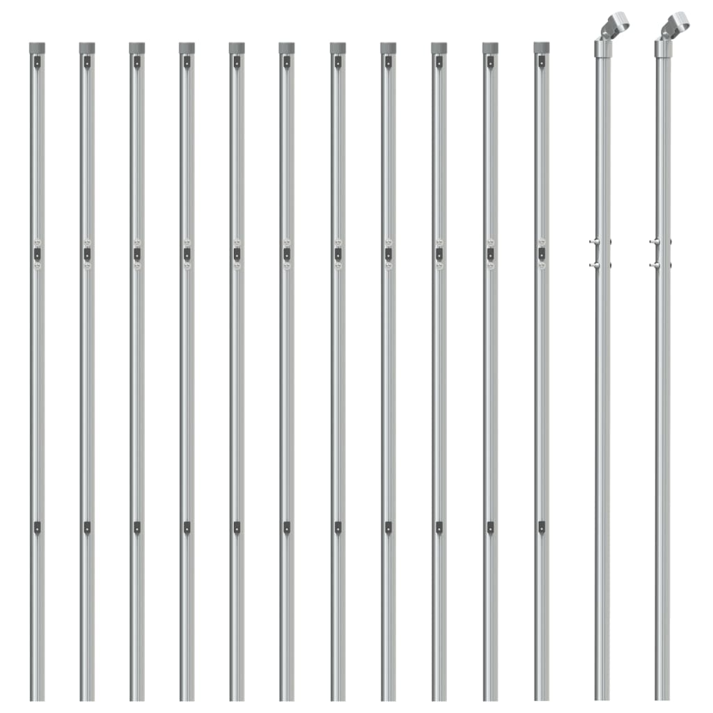 Clôture grillagée Vidaxxl 1x25 m argenté