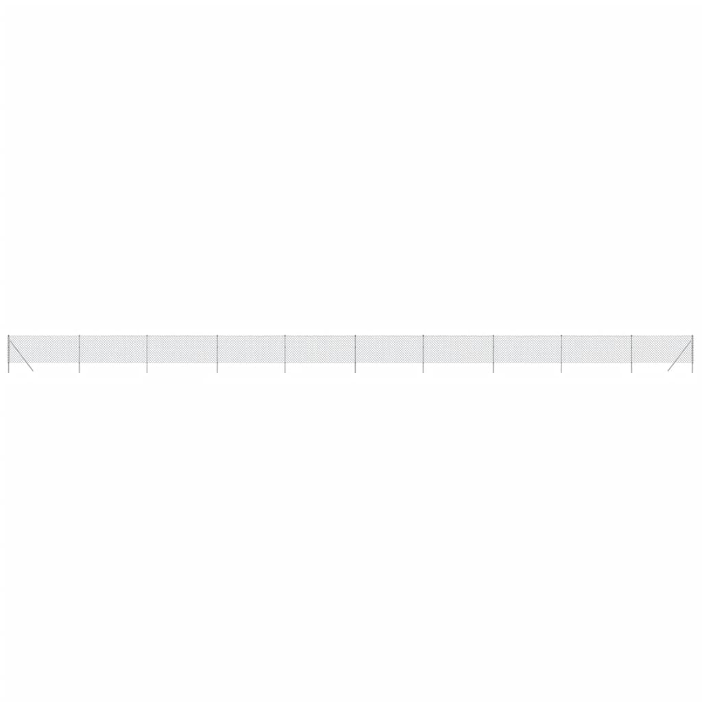 VidaXL Clôture grillagée 1,1x25 m couleur argent