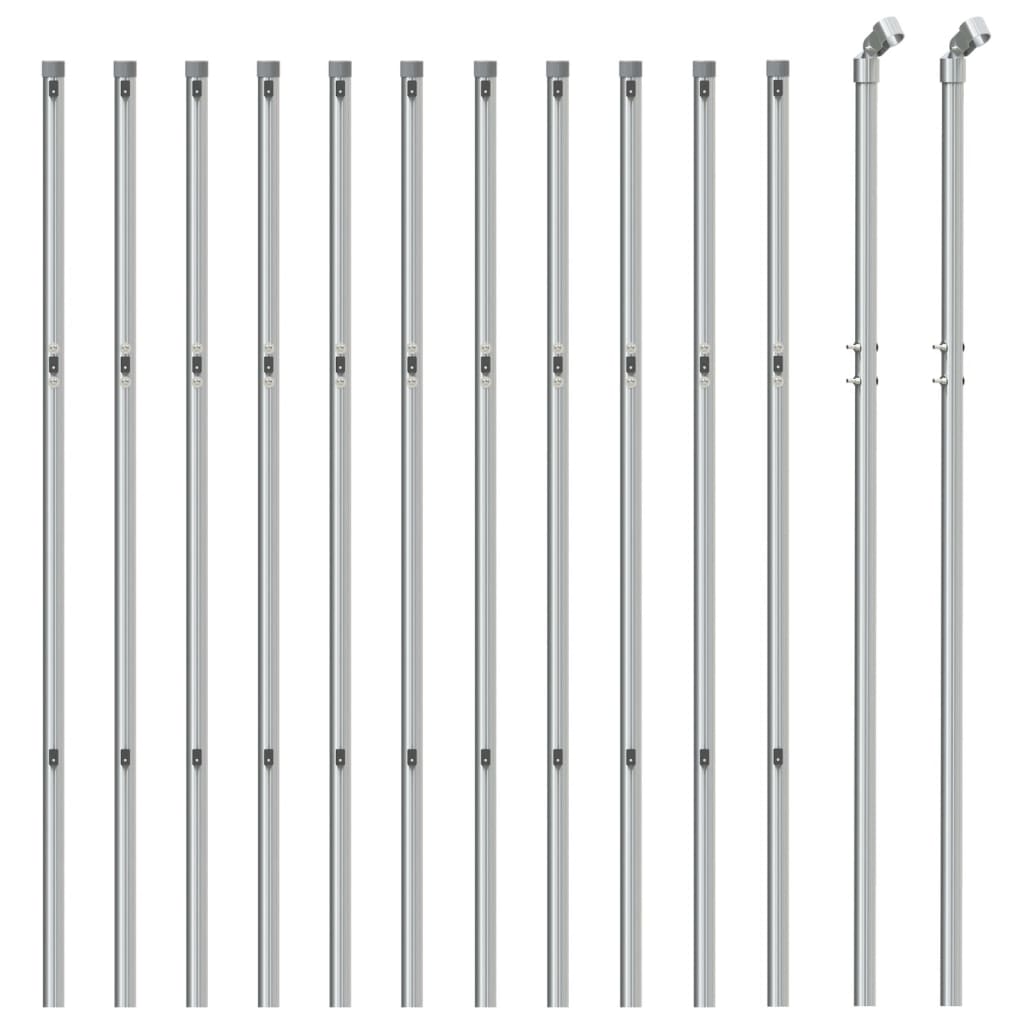 VidaXL Clôture grillagée 1,1x25 m couleur argent