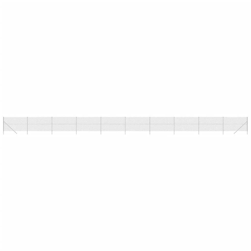 VidaXL Clôture grillagée 1,6x25 m couleur argent
