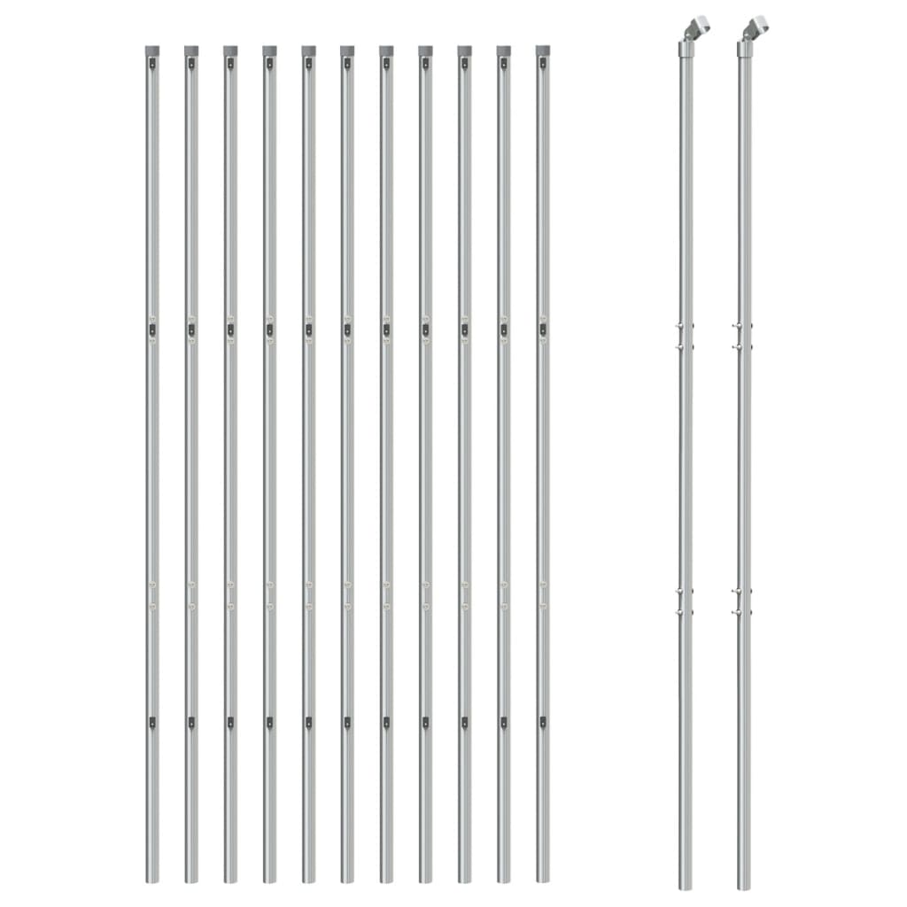 VidaXL Clôture grillagée 1,6x25 m couleur argent