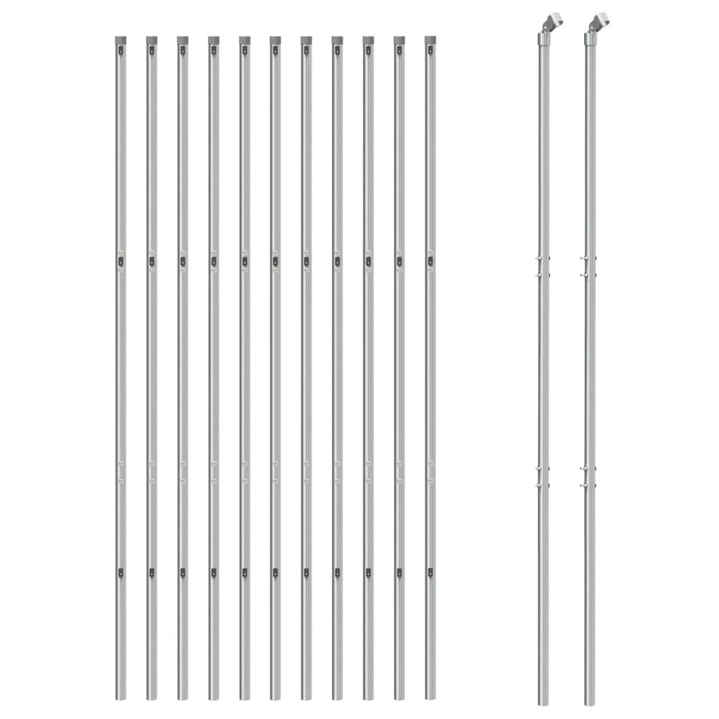 VidaXL Clôture grillagée 1,8x25 m couleur argent