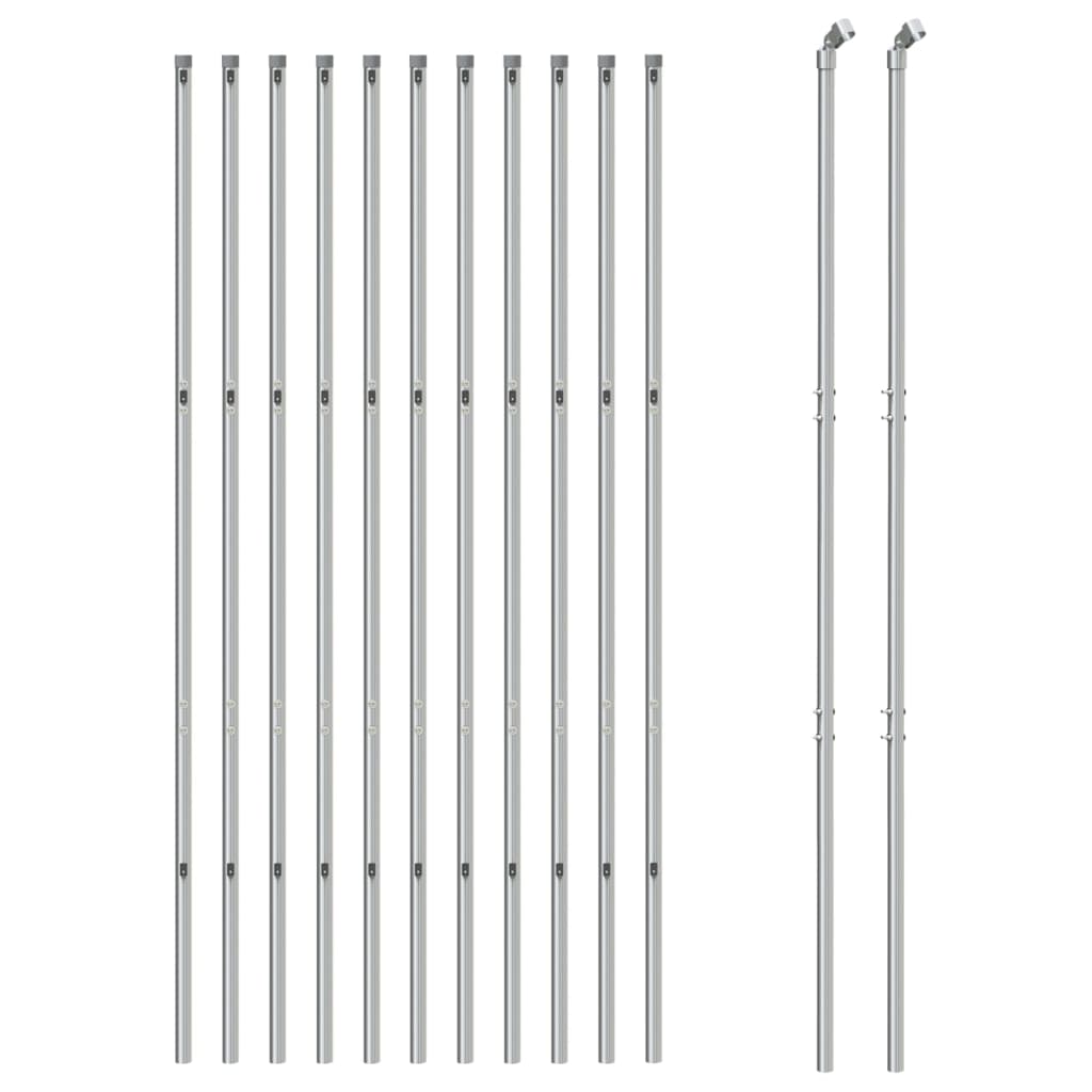 VidaXL Clôture grillagée 2x25 m couleur argent